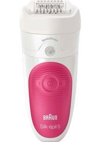 Braun Epilierer »Silk-Épil 5 5-500«, Wet&Dry, Hochfrequenz-Massageaufsatz pink, Sanft: ideal geeignet für Epilations-Einsteigerinnen