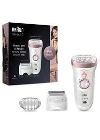 Braun Epilierer »Silk-Épil 9 9-730«, Micro-Grip-Pinzetten-Technologie, Kabellose Wet & Dry-Epilation rosegold, SCHWENKBARER KOPF: für eine...