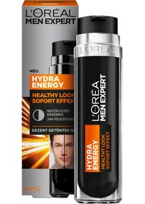 L'Oréal L'oréal Paris Men Expert Getönte Gesichtscreme »Hydra Energy Healthy Look Sofort Effekt« schwarz - 50 ml, Spendet 24 Stunden Feuchtigkeit