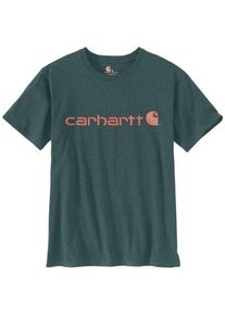 Carhartt T-Shirt »Workwear Core Logo S/S T-Shirt« grün, Größe M, Original-Fit-Baumwoll-Arbeitskleidung-T-Shirt Für Frauen