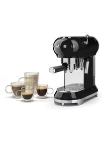 Smeg Espressomaschine »ecf01bleu« schwarz, 15 bar Pumpendruck