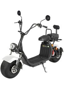 Santa Tina E-Motorroller »como²« weiß, Trendstarker E-Roller mit 1500 Watt Heck-Radnabenmotor