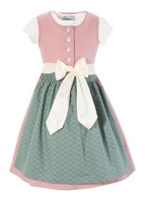 Turi Landhaus Dirndl, (3 Tlg.), Mit Feinem Blumenmuster grün, Größe 68 - N-Gr, Angenehme Baumwollqualität