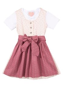 Turi Landhaus Dirndl, (3 Tlg.) Mit Knöpfen In Blumenoptik lila, Größe 68 - N-Gr, Angenehme Baumwollqualität