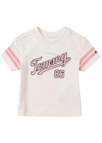 Tommy Hilfiger Kurzarmbody »Baby Collegiate Tee S/S«, (1 Tlg.), MitMarkenlabel beige, Größe 62 - N-Gr, Shirt von Tommy Hilfiger für Babys