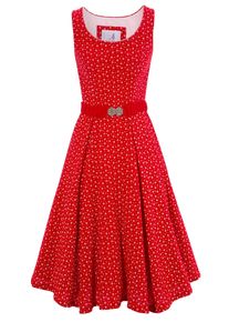 Turi Landhaus Trachtenkleid, (2 Tlg.) Inklusive Gürtel Mit Metallschließe rot, Größe 36 - N-Gr, Kleid mit floralem Dessin und elastischem...