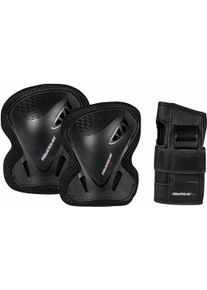 Powerslide Protektoren-Set »One Basic Adult« schwarz, Größe S, Schützer-Set mit Knie-, Ellenbogen- und Handgelenkschützern