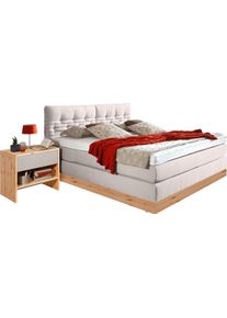 ADA Premium Boxspringbett »Chalet«, Tf 170 Sl Pm, Zirbenholz Natur Geölt grau, Größe Liegefläche B/L: 180 cm x 200 cm Struktur grob RLN , Inklusive...