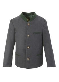 Turi Landhaus Trachtenjacke, Mit Kellerfalte Und Knöpfe In Hirschhornoptik grau, Größe 116, Traditionelle Trachtenjacke mit Taschen und Stehkragen...