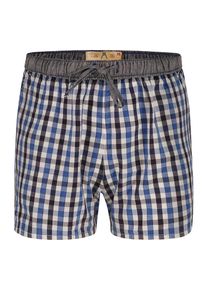 Luca David Dames Pyjamabroek 'Olden Glory' blauw / grijs / zwart / wit S