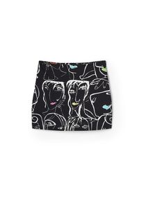 Desigual Fustă Femei negru, Mărimea XS