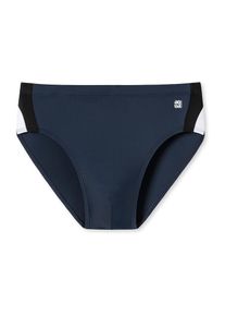 Schiesser Heren Zwembroek 'Aqua' donkerblauw / zwart / wit S