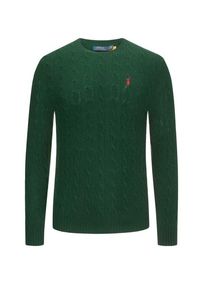 Plus size : Polo Ralph Lauren, Lightweight sweater with cable knit pattern and embroidered polo rider in a Green