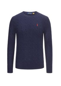 Plus size : Polo Ralph Lauren, Lightweight sweater with cable knit pattern and embroidered polo rider in a Navy Blue