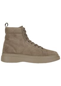Marc O'Polo plussize: Nadměrná velikost: Marc O'Polo, Botki sznurowane ze skóry welurowej z zamkiem z boku Khaki