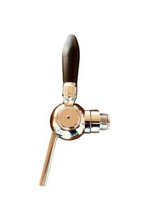 ich-zapfe Bierzapfhahn, Kompensatorhahn - Cosmo, verchromter Kompensator mit Stahlanschluss 5/8" - 1/2"