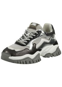 Steve Madden Dames Sneakers laag grijs / antraciet / zilver 36