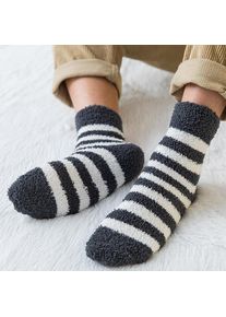 Striped Socks Men Thick Coral Velvet Winter Warm Socks Soft Man Fluffy Home Indoor Floor Terry Towel Fuzzy Sock Mens Male Meias