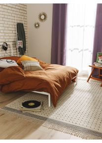 benuta Pop Wollen Vloerkleed Bahati Zwart/Wit 120x170 cm - Berber Vloerkleden