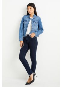 C&Amp;A Slim jeans-mid waist-shaping jeans-LYCRA®, Blauw, Maat: 38 kort