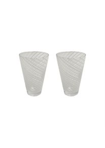 OYOY Living - Yuka Swirl Glass - Pack of 2 - White (L301054)