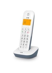 SPC Air - Telefone fixo sem fios com visor luminoso, lista telefónica com 20 contactos, identificador de chamadas, modo silencioso - Branco