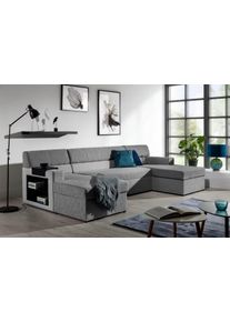Coltar Extensibil Marcus Gri cu Lada de Depozitare, Sezlong pe Stanga, l314xA158xH86 cm