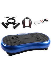 Vibration Platform with Rope Skipping Remote Control Whole Body Workout Fitness Trainer, Blue