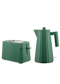 Plissé Bundle MDL06 Bouilloire 1,7l + Plissé MDL08 Grille-pain Set Alessi Vert