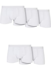 Urban Classics Boxers - Solid Organic Cotton Boxer Shorts 5-Pack - S tot 4XL - voor Mannen - wit