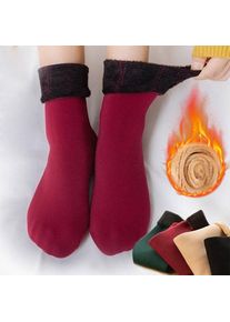 3Pairs=6pcs Women Winter Warm Thicken Thermal Socks Soft Casual Velvet Solid Color Sock Wool Cashmere Home Snow Boots Floor Sock