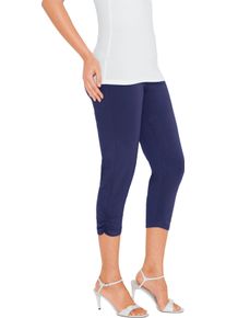 Damska Leg&iacute;ny s riasen&iacute;m na nohe n&aacute;morn&iacute;cka modr&aacute; veľkosť 40