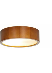 Licht-Erlebnisse - Plafonnier d'intérieur en bois au design rond à la mode scandinave E27 Ø27 idéale pour le salon - Bois rustique - Bois rustique