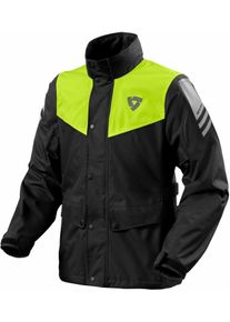 Revit Nitric 4 H2O, rain jacket , color: Black/Neon-Yellow , size: M