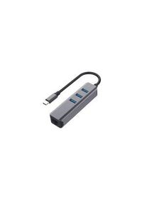 EXSYS USB-keskitin, USB-C-pistoke, 3.0, USB Ports 3, USB-A-liitäntä / RJ45-naarasliitin - EX-1133-N-3