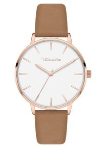 Tamaris Dames Analoog horloge lichtbruin / rose-goud / wit One Size