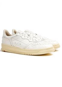 Plus size : Lloyd, Leather sneakers with perforated toe caps in a White
