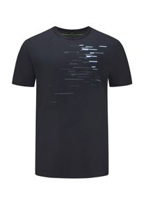 plussize: Nadměrná velikost: BOSS Green, T-shirt z elastyczną domieszką i nadrukiem Granatowy