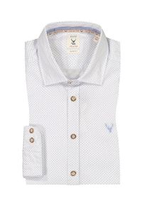 Plus size : pure, Traditional cotton shirt with micro pattern in a Blue
