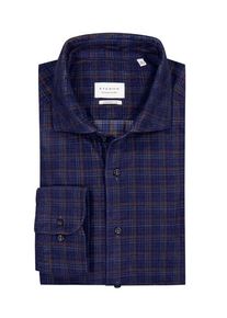 plussize: Nadměrná velikost: 1863 by Eterna, Koszula flanelowa w kratkę glencheck, comfort fit Granatowy