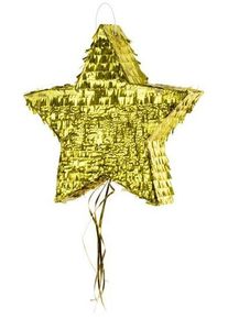 partydeco Gyllene stjärnor pinata metallic