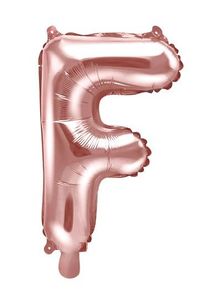 partydeco Foil balloon F rose gold 35cm