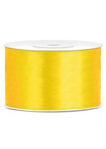 partydeco Nastro da 3,8 cm in satin giallo
