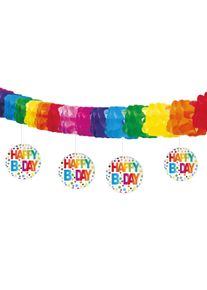 Folat Guirlande anniversaire arc-en-ciel 4m