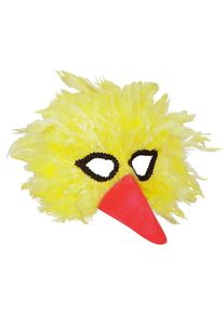 Widmann Masque d'oiseau jaune avec des plumes