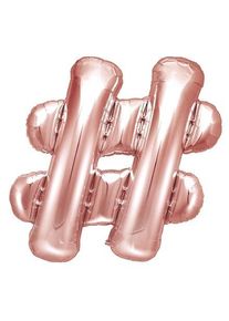 partydeco # Sign foil balloon rose gold 35cm