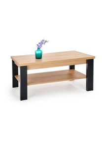 Masa de cafea din pal, Jennifer Natural / Negru, L120xl60xH56 cm