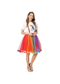 maskworld Sottoveste con gonna arcobaleno