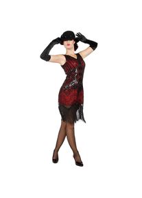 maskworld Robe de cocktail des années 20 bordeaux