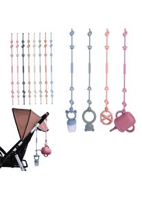 Silicone Pacifier Clip Toy Safety Straps Bottle Harness Straps Baby Pacifier Teether Straps for Stroller High Chair Crib